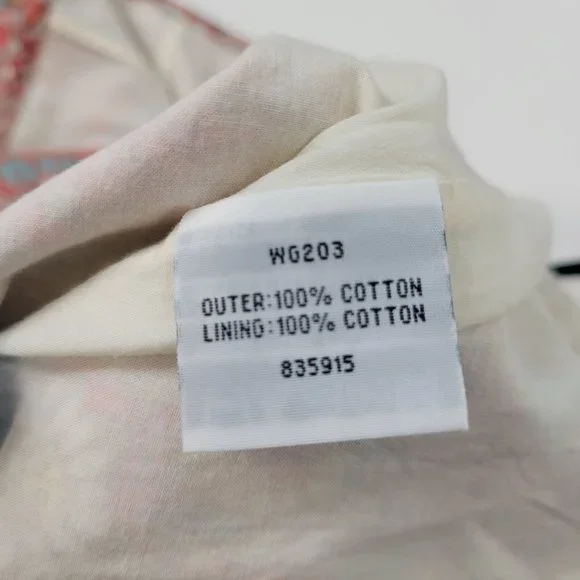 Boden Size 18 Long Peach Floral Lined Midi Skirt Side Zip A-Lone Cotton - Picture 6 of 8